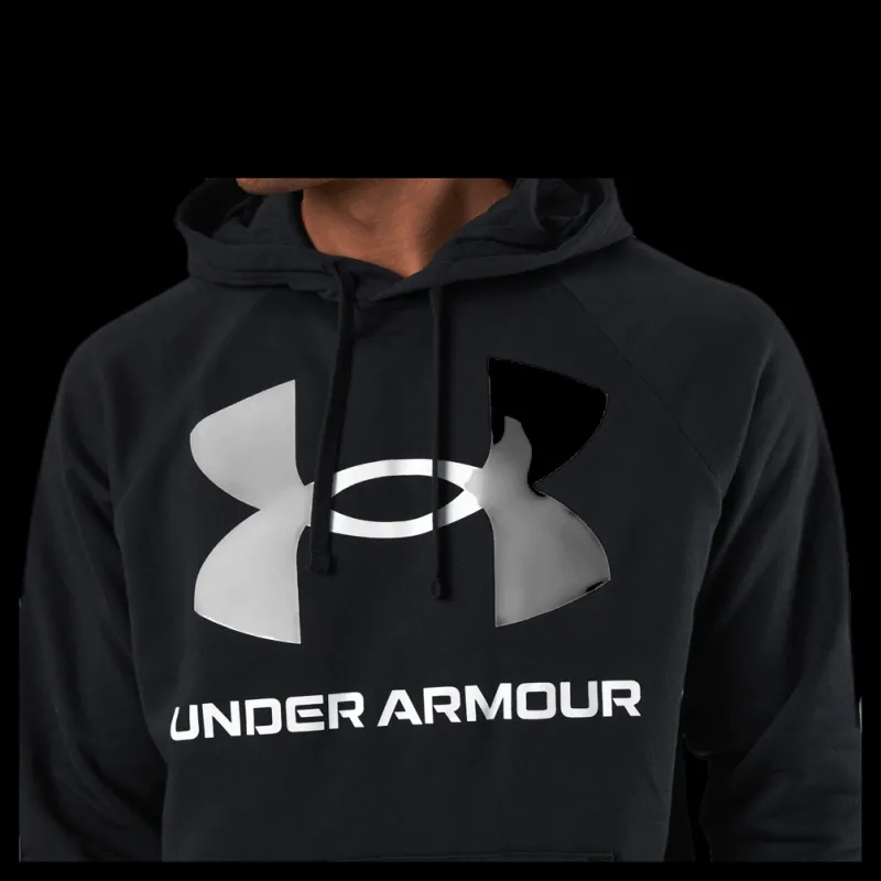 New Under Armour Rival Fleece Big Logo HD Black Svart