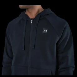 Under Armour Rival Fleece Fz Hoodie Black Svart Hot