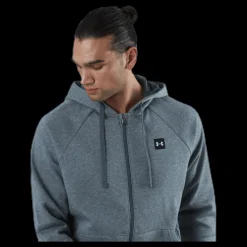 Under Armour Rival Fleece Fz Hoodie Grey Grå Best
