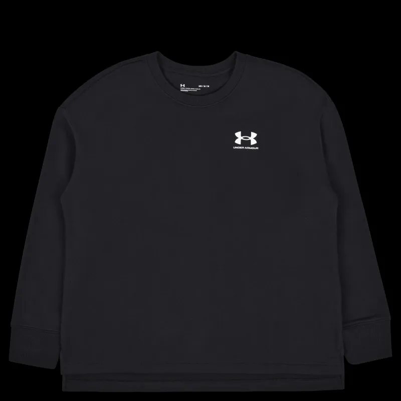 Clearance Under Armour Rival Fleece Oversize Crew Svart