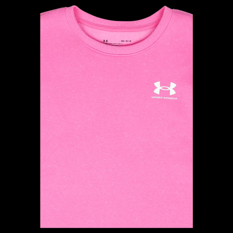 Under Armour Rival Fleece Oversize Crew Pink Edge Rosa Sale