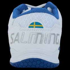Salming Rival Kid White/supersonic Blå Outlet