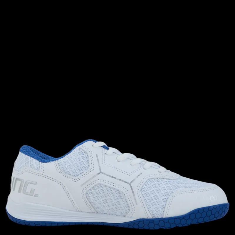Salming Rival Kid White/supersonic Blå Outlet