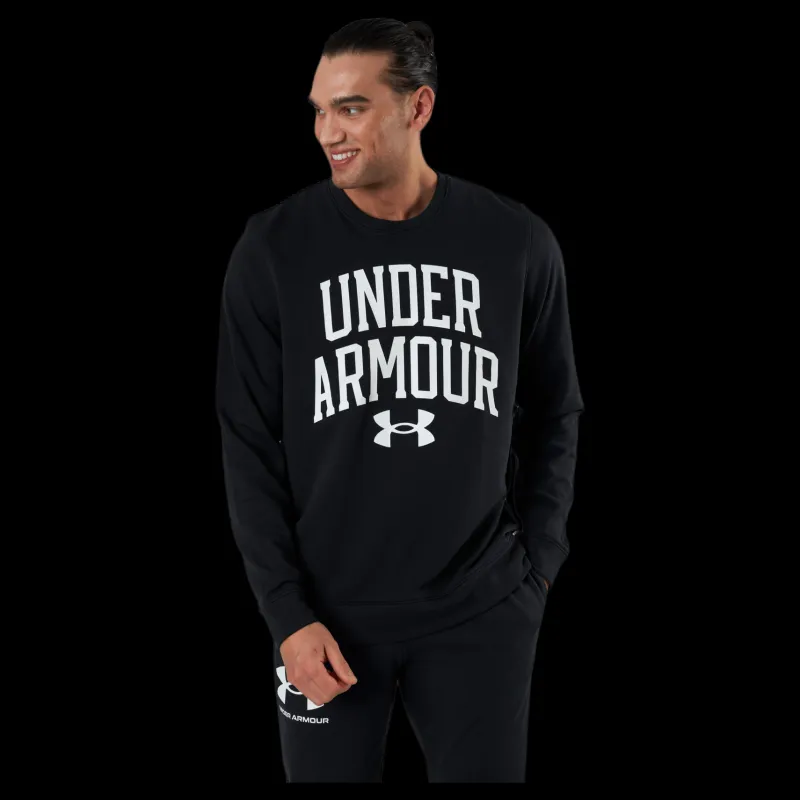 Under Armour Rival Terry Crew Black Svart Hot