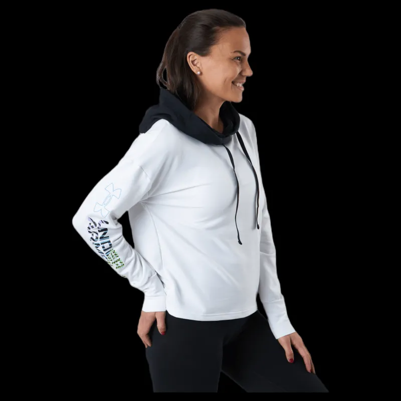 Under Armour Rival Terry Geo Hoodie White Vit Clearance
