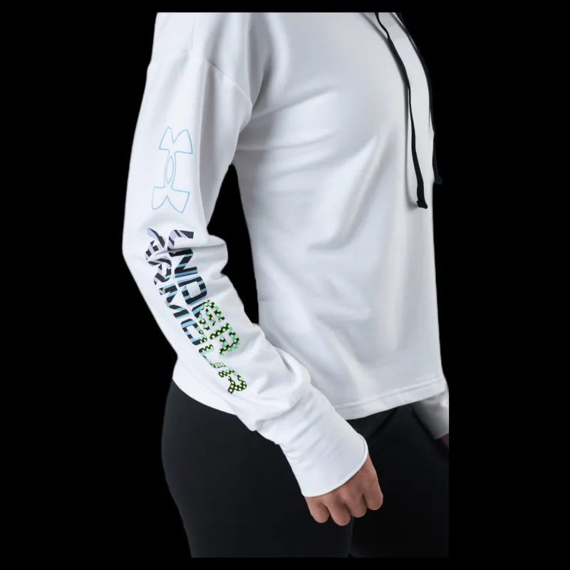 Under Armour Rival Terry Geo Hoodie White Vit Clearance