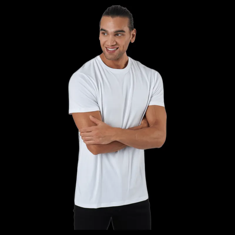 Online Resteröds R-neck Tee Bamboo White Vit