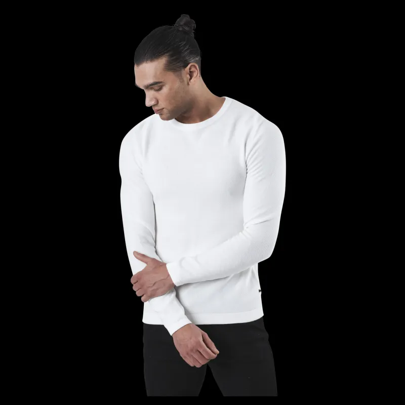 Jack & Jones Rob Knit Crew Neck White Vit New