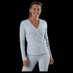 Pieces Rosa Wrap Top Lounge Bc Grey Grå Best