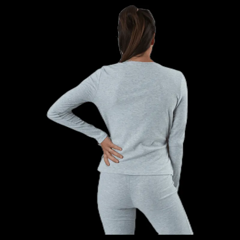 Pieces Rosa Wrap Top Lounge Bc Grey Grå Best