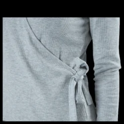 Pieces Rosa Wrap Top Lounge Bc Grey Grå Best