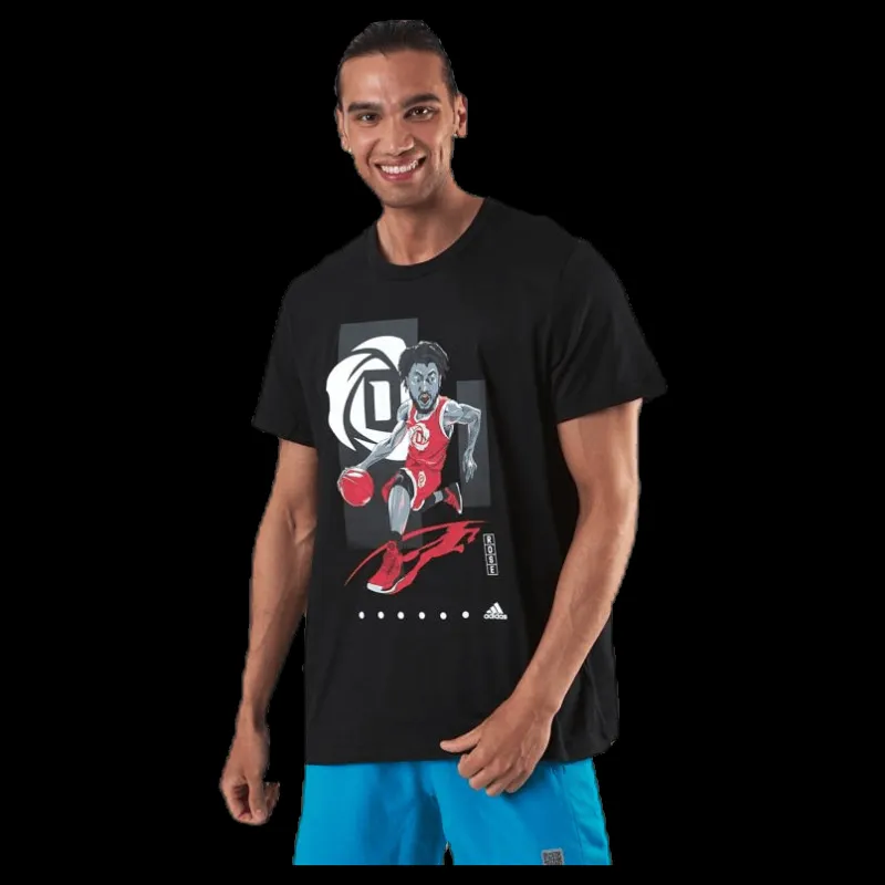 adidas Rose GU Tee Black Svart Online