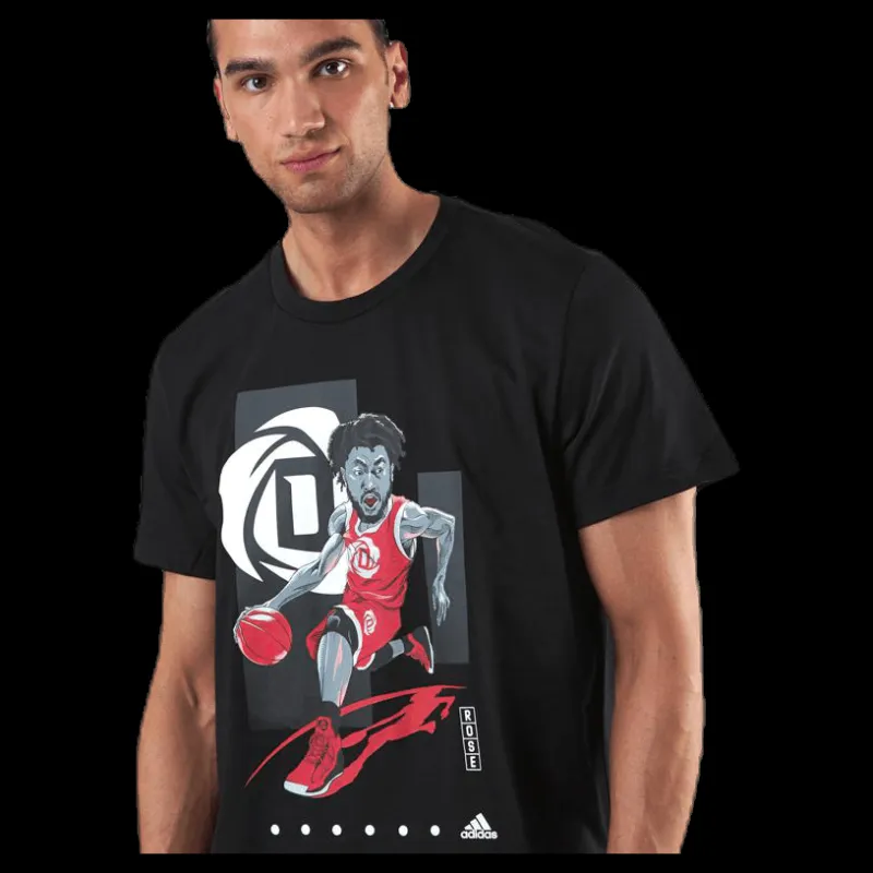adidas Rose GU Tee Black Svart Online