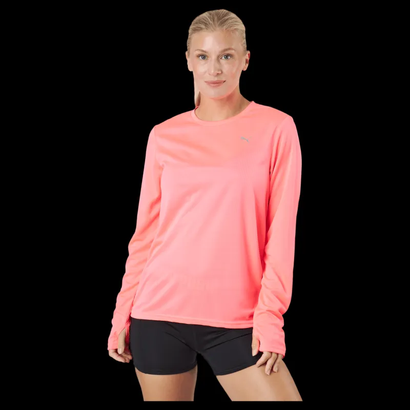 Puma Run Favorite Ls Tee W Sunset Glow Rosa Outlet