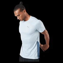 Sale Puma Run Favorite Ss Tee Platinum Grey-sky Evening Blå