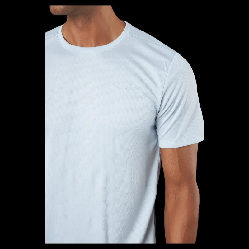Sale Puma Run Favorite Ss Tee Platinum Grey-sky Evening Blå