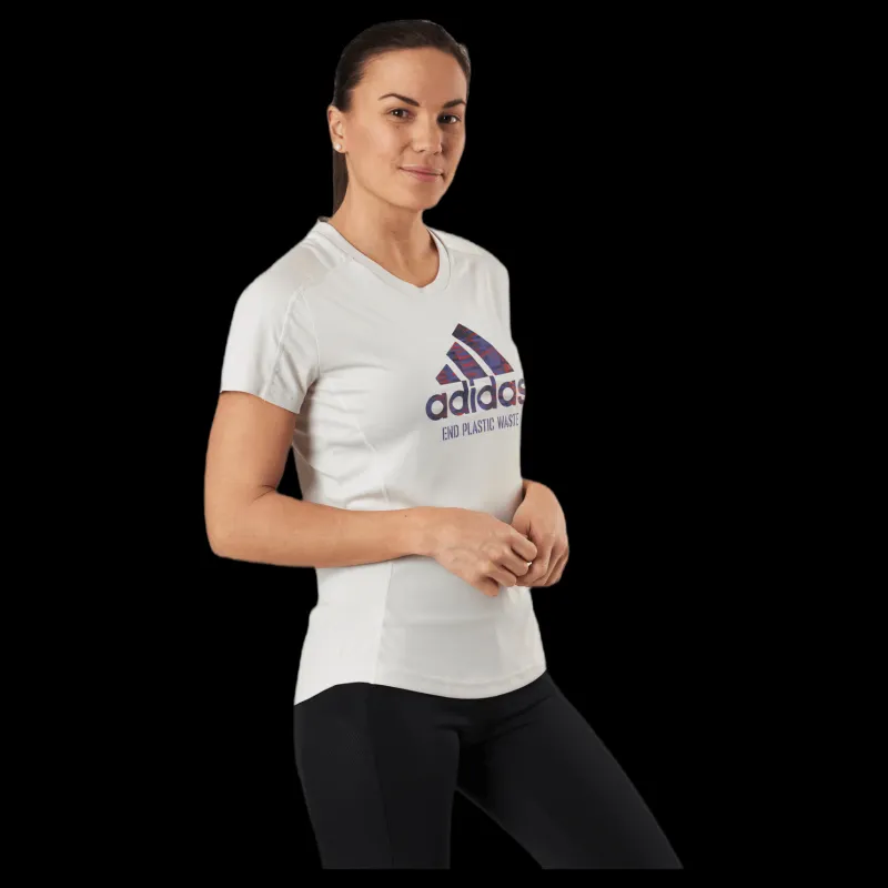 Clearance adidas Run For The Oceans Graphic Tee Alumina Vit