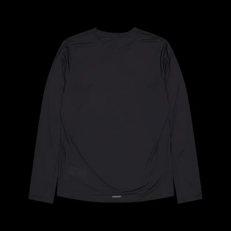 adidas Run It Long Sleeve Sweatshirt Black Svart New