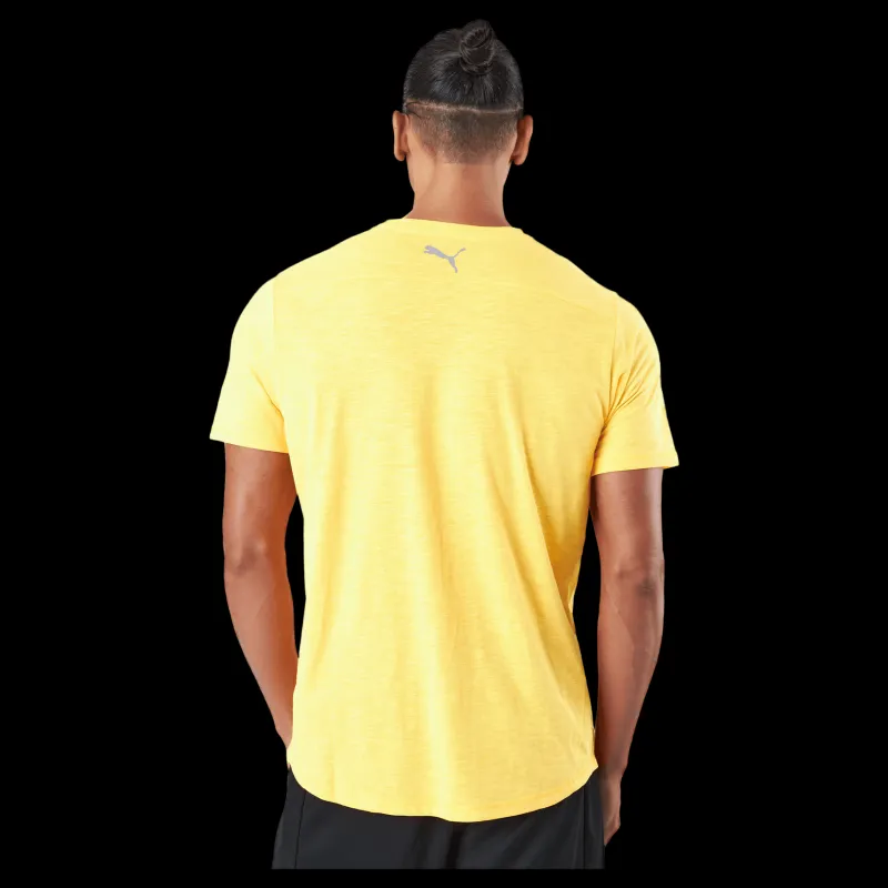 Puma Run Logo Ss Tee M Sun Stream Gul