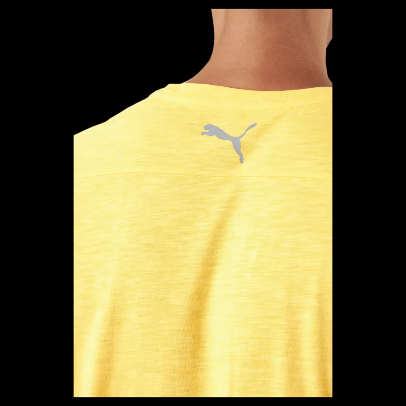 Puma Run Logo Ss Tee M Sun Stream Gul