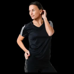 Outlet adidas Run 3S Tee W White/Black Svart