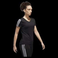 Outlet adidas Run 3S Tee W White/Black Svart