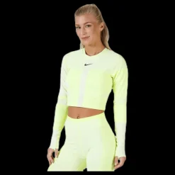 Outlet Nike Run Tech Pack Knit Top LS White/Green Vit och Grön