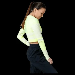 Outlet Nike Run Tech Pack Knit Top LS White/Green Vit och Grön