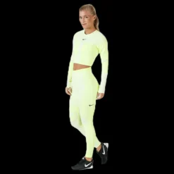 Outlet Nike Run Tech Pack Knit Top LS White/Green Vit och Grön