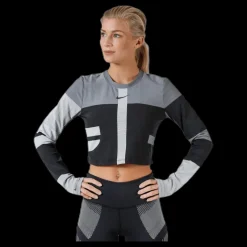 Nike Run Tech Pack Knit Top LS Black/Grey Grå New