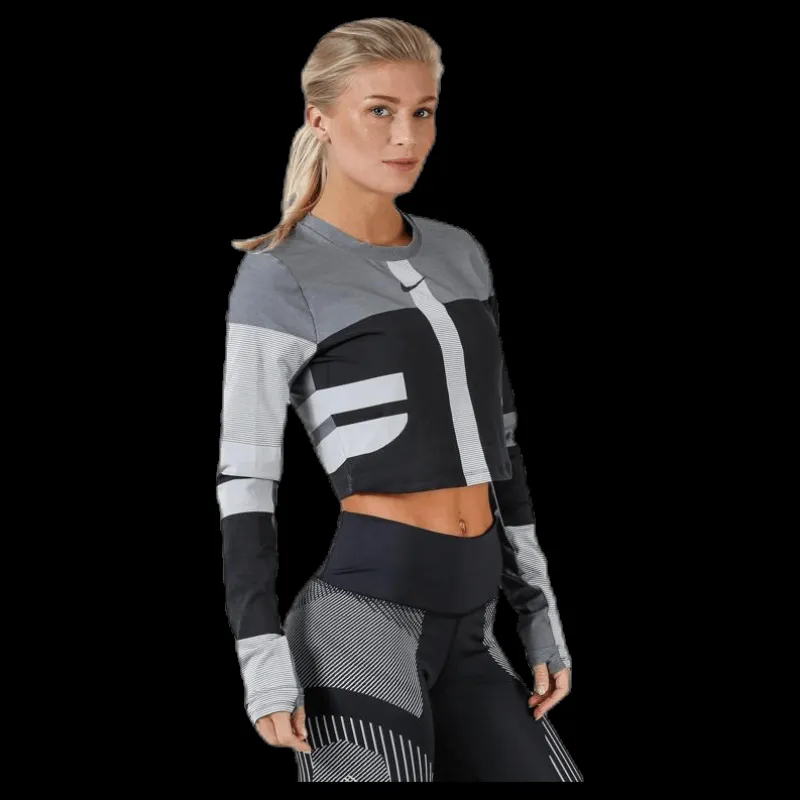 Nike Run Tech Pack Knit Top LS Black/Grey Grå New