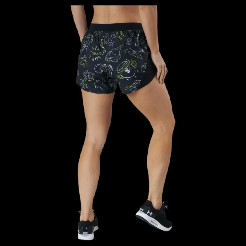 Under Armour Run Ur Face Off Short Black Svart