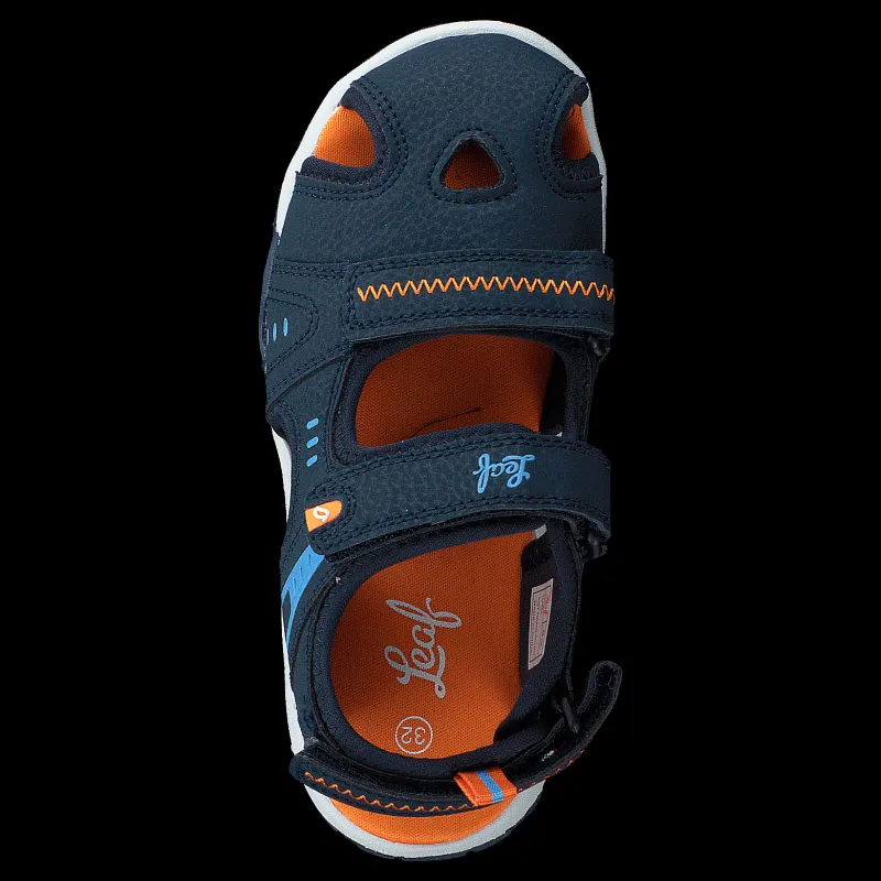 Leaf Runn Navy/orange Blå Outlet
