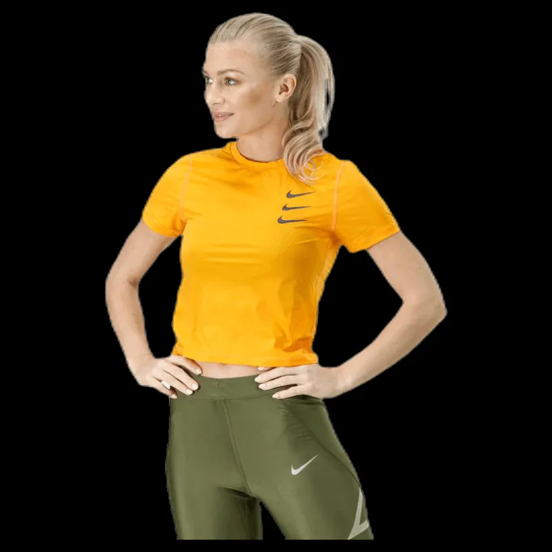 Nike Running Division Top Crop Orange Online