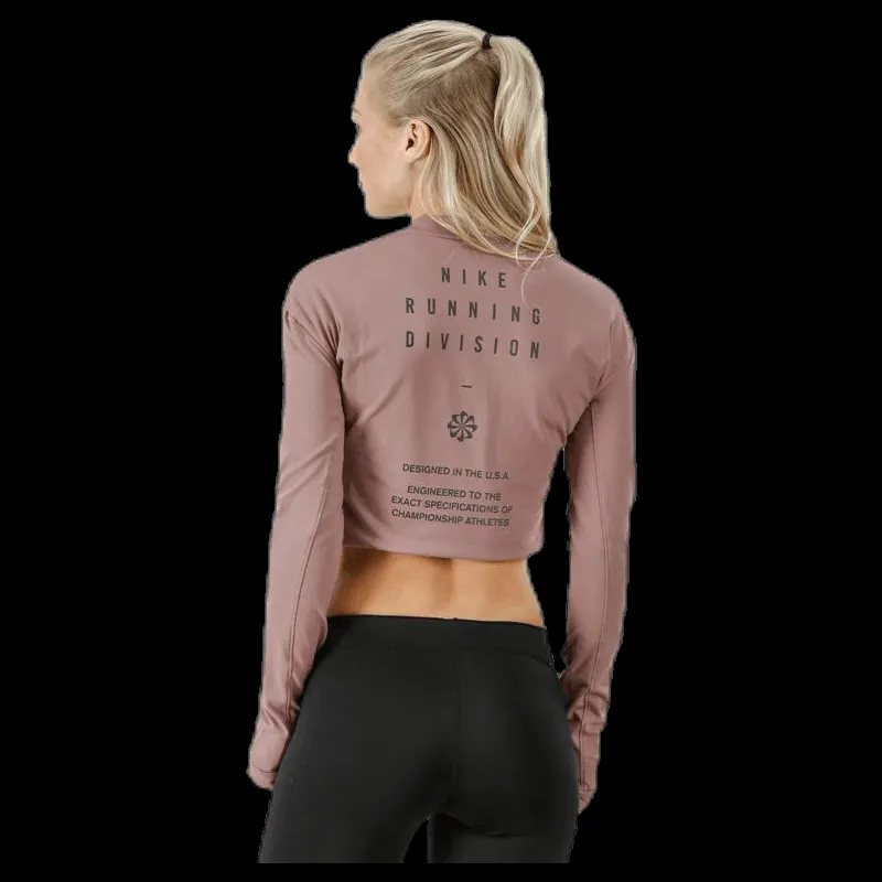 Outlet Nike Running Division Warm Top Crop Beige