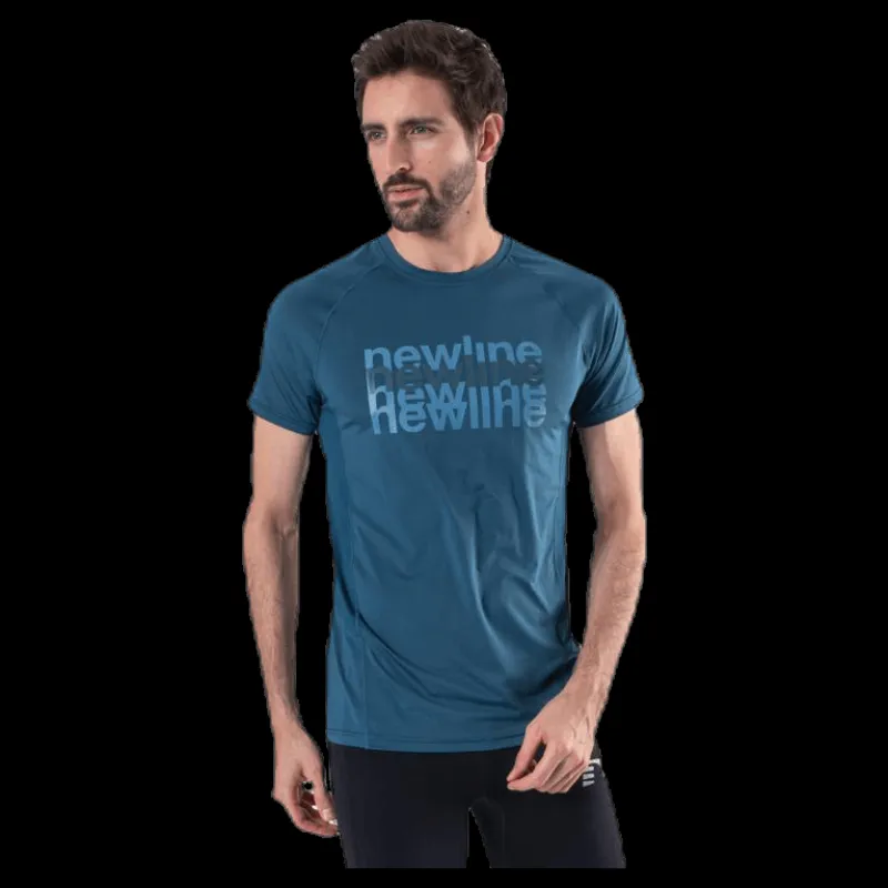 Newline Running Tee Blue Blå Discount