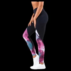 New Under Armour Rush Legging Print Black Svart