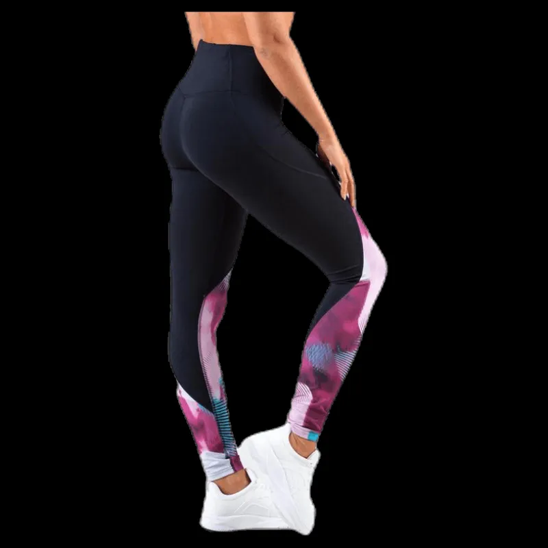 New Under Armour Rush Legging Print Black Svart
