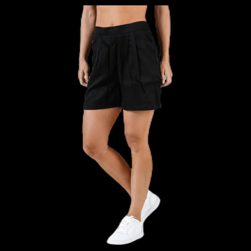 Online Pieces Ruth Hw Shorts Black Svart