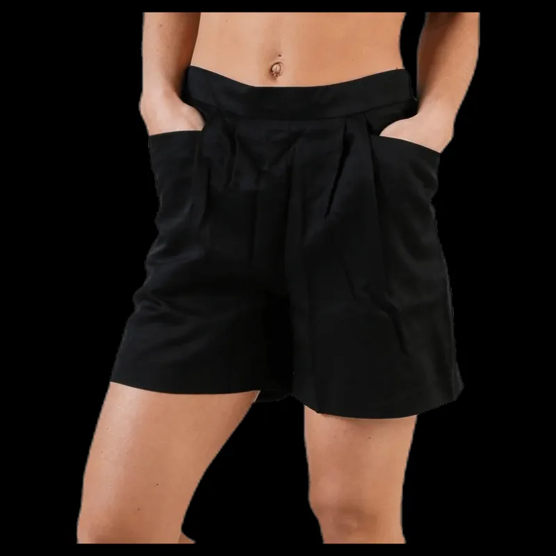 Online Pieces Ruth Hw Shorts Black Svart