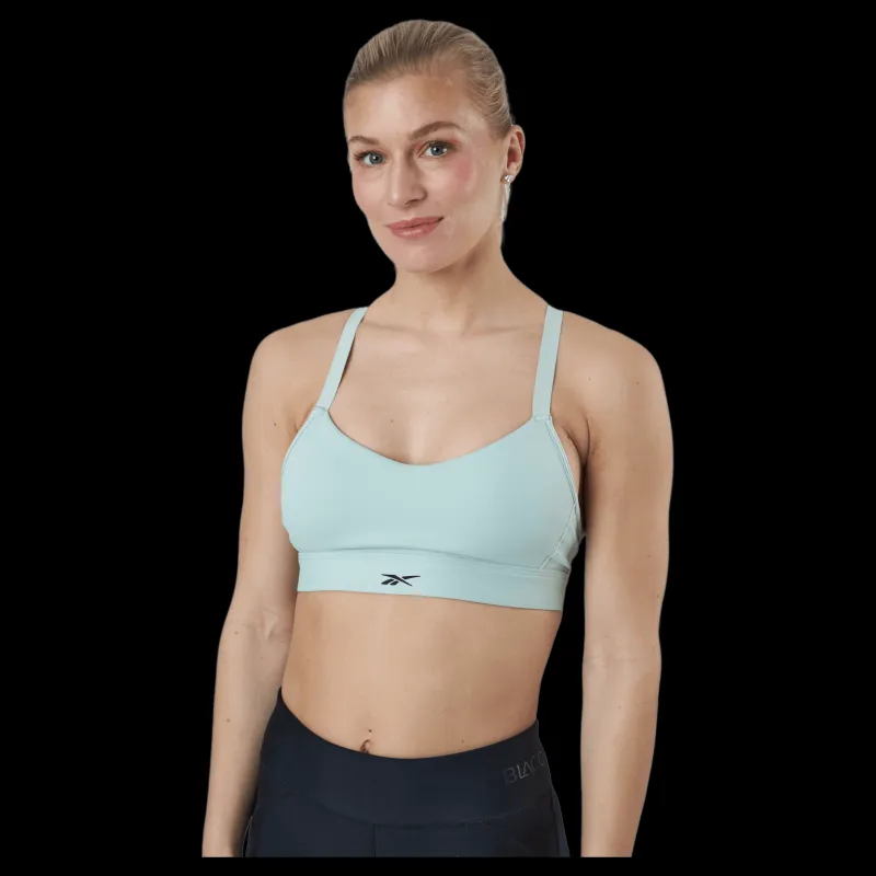 Reebok S Lux Strappy Sports Bra Green Hot