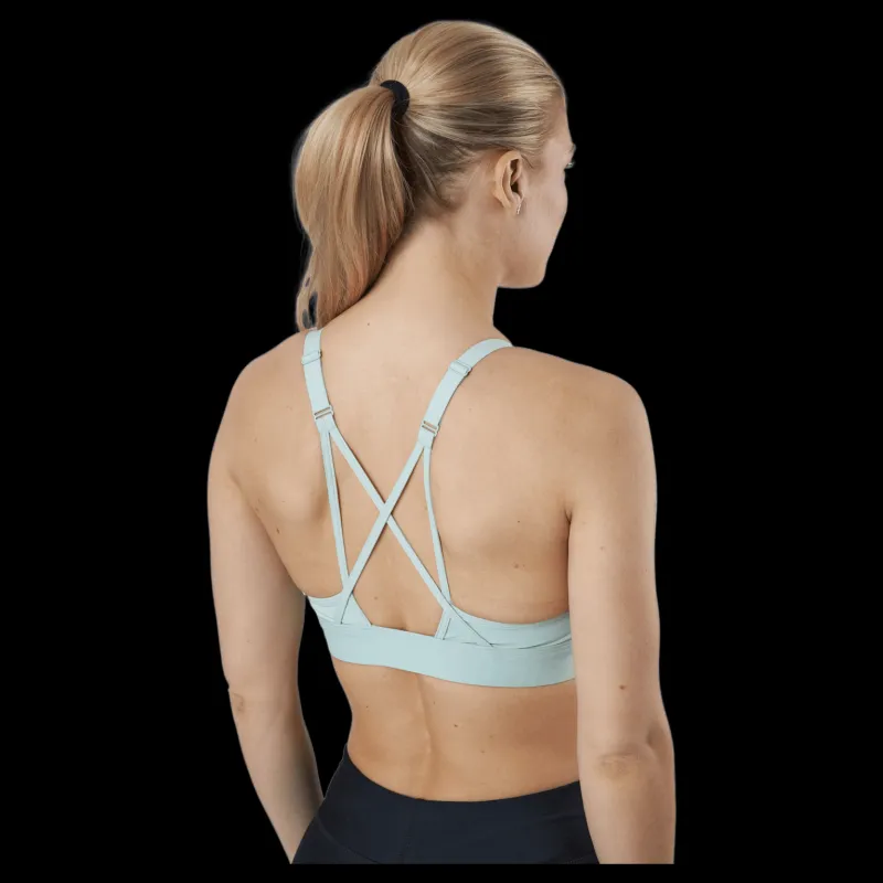 Reebok S Lux Strappy Sports Bra Green Hot