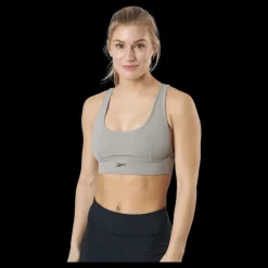 Best Reebok S Stripped Minimalist Bra Bougry Grå