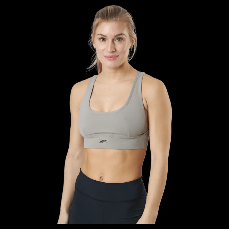 Best Reebok S Stripped Minimalist Bra Bougry Grå