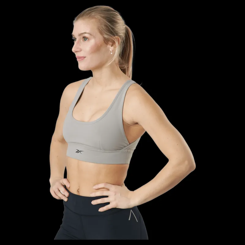 Best Reebok S Stripped Minimalist Bra Bougry Grå