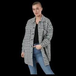 Clearance Only Sally Boucle Shacket Cc Otw White Vit