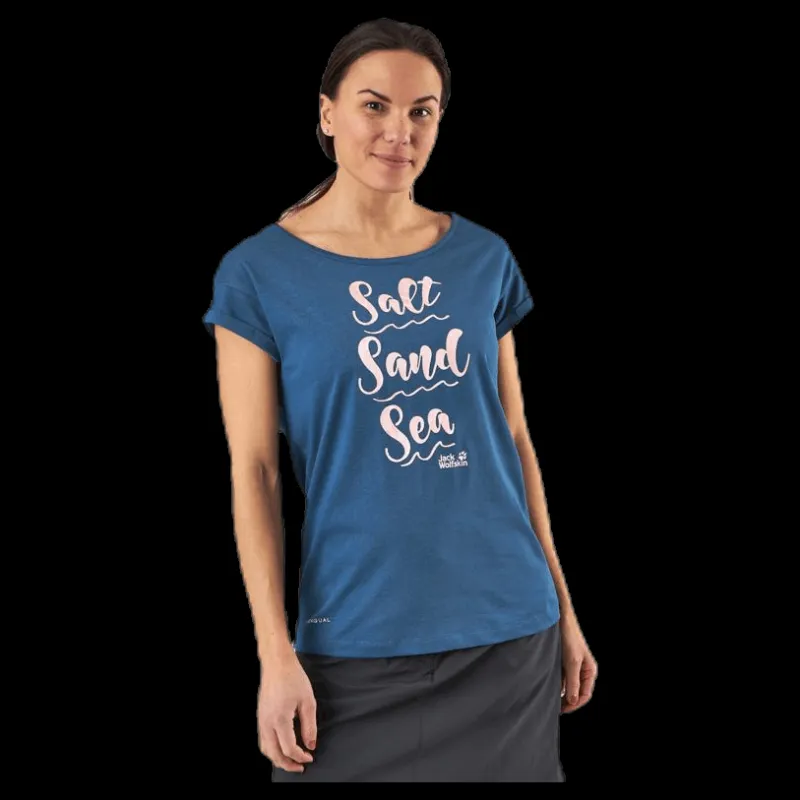 New Jack Wolfskin Salt Sand Sea Tee Blue Blå
