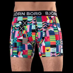 Björn Borg Sammy Geo Flag Shorts 3-pack Green/Black Grön och Svart Outlet