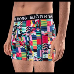 Björn Borg Sammy Geo Flag Shorts 3-pack Green/Black Grön och Svart Outlet
