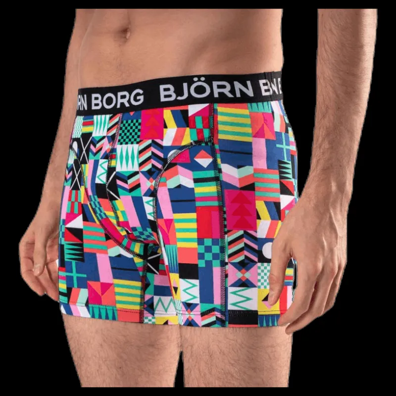 Björn Borg Sammy Geo Flag Shorts 3-pack Green/Black Grön och Svart Outlet